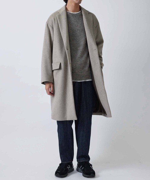 チェスターコート 【Shmere】オーバーサイズ カシミアタッチ コート