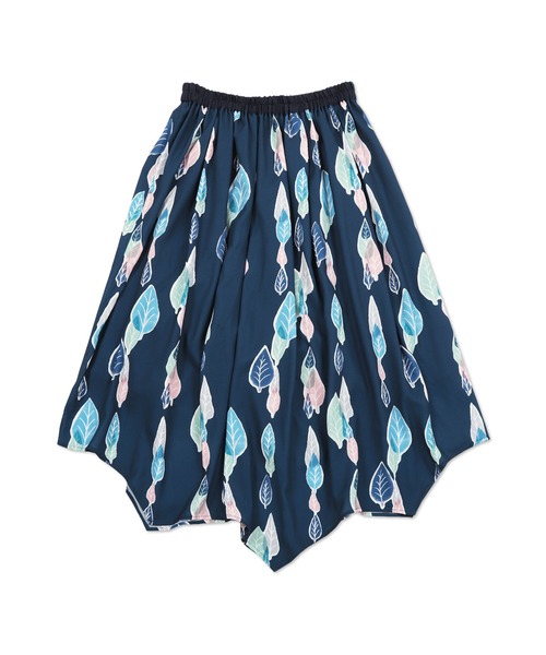 Design Tshirts Store graniph（デザイン　ティーシャツ　ストア　グラニフ）の「ラッシュリーブス｜プリントロングスカート（スカート・レディース・ネイビー・FREE）」の4枚目の写真
