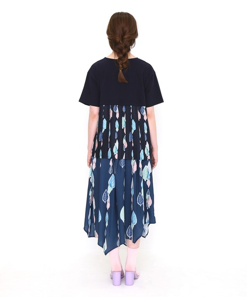 Design Tshirts Store graniph（デザイン　ティーシャツ　ストア　グラニフ）の「ラッシュリーブス｜プリントロングスカート（スカート・レディース・ネイビー・FREE）」の10枚目の写真