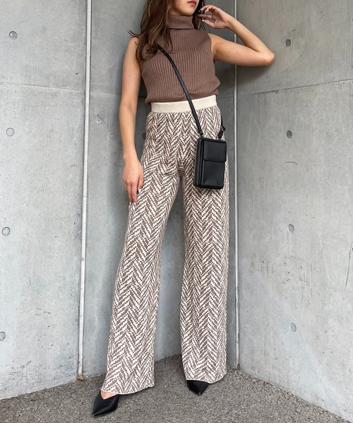 SPIRALGIRL（スパイラルガール）の「ノースリーブタートルネックニット（ニット/セーター・レディース・ブラック/ブラウン・FREE）」の12枚目の写真