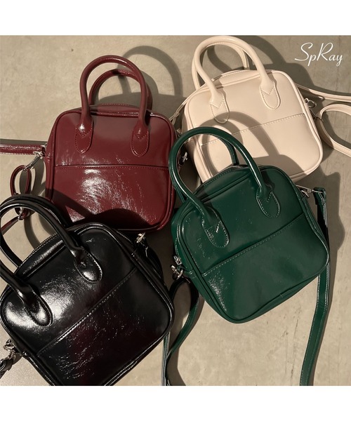 SpRay(スプレイ)の「スクエア2WAYショルダーバッグ(ショルダーバッグ・レディース・ブラック/ダークグリーン/ボルドー/ライトベージュ・FREE)」の14枚目の写真