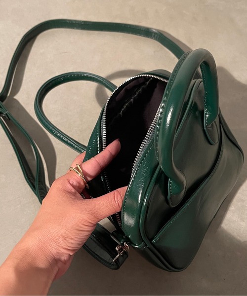 SpRay(スプレイ)の「スクエア2WAYショルダーバッグ(ショルダーバッグ・レディース・ブラック/ダークグリーン/ボルドー/ライトベージュ・FREE)」の16枚目の写真