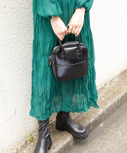 SpRay(スプレイ)の「スクエア2WAYショルダーバッグ(ショルダーバッグ・レディース・ブラック/ダークグリーン/ボルドー/ライトベージュ・FREE)」の12枚目の写真