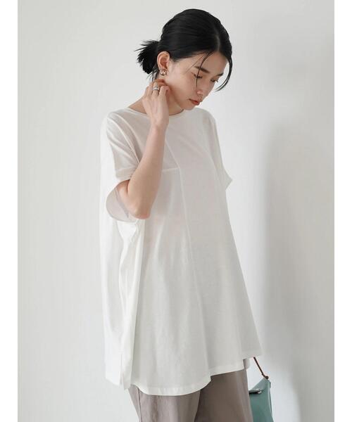 AMERICAN HOLIC（アメリカンホリック）の「ボックスシルエットカットプルオーバー（Tシャツ/カットソー・レディース・キャメル/オフホワイト/ブラック/その他7・L/M）」の5枚目の写真