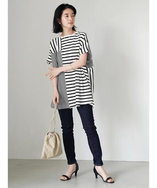 AMERICAN HOLIC（アメリカンホリック）の「ボックスシルエットカットプルオーバー（Tシャツ/カットソー・レディース・キャメル/オフホワイト/ブラック/その他7・L/M）」の12枚目の写真