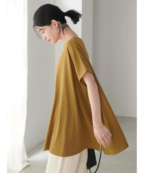 AMERICAN HOLIC（アメリカンホリック）の「ボックスシルエットカットプルオーバー（Tシャツ/カットソー・レディース・キャメル/オフホワイト/ブラック/その他7・L/M）」の21枚目の写真