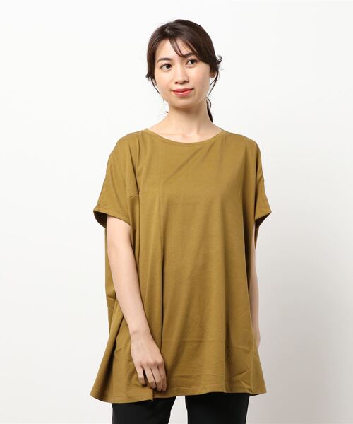 AMERICAN HOLIC（アメリカンホリック）の「ボックスシルエットカットプルオーバー（Tシャツ/カットソー・レディース・キャメル/オフホワイト/ブラック/その他7・L/M）」の7枚目の写真