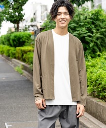 URBAN COLLECTION | マイクロ鹿の子カーディガン 半袖Tシャツ アンサンブル(Tシャツ/カットソー)