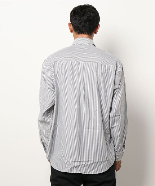 coca（coca）（コカ）の「メンズ BDルーズシルエットストライプシャツ（シャツ/ブラウス・メンズ・チャコールグレー/ブルー・M/L/XL）」の4枚目の写真