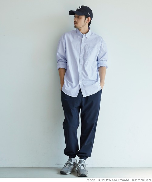 coca（coca）（コカ）の「メンズ BDルーズシルエットストライプシャツ（シャツ/ブラウス・メンズ・チャコールグレー/ブルー・M/L/XL）」の9枚目の写真