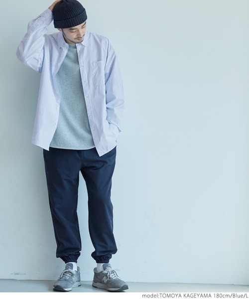 coca（coca）（コカ）の「メンズ BDルーズシルエットストライプシャツ（シャツ/ブラウス・メンズ・チャコールグレー/ブルー・M/L/XL）」の6枚目の写真