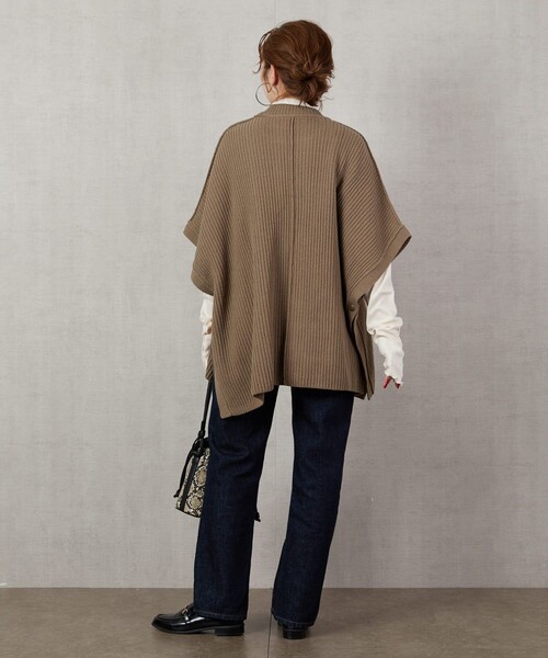 FREAK'S STORE（フリークスストア）の「▽【WEB限定】ビッグポンチョニットベスト（ベスト・レディース・ナチュラル/ブラック/ベージュ/ブルー・ﾌﾘ-）」の20枚目の写真