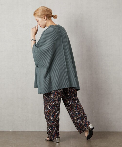 FREAK'S STORE（フリークスストア）の「▽【WEB限定】ビッグポンチョニットベスト（ベスト・レディース・ナチュラル/ブラック/ベージュ/ブルー・ﾌﾘ-）」の14枚目の写真