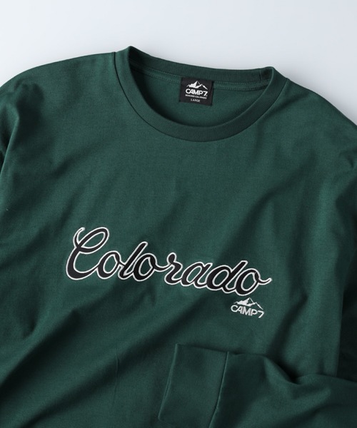 CAMP7(キャンプセブン)の「【CAMP7】刺繍ロンT(Tシャツ/カットソー・メンズ・グリーン/ホワイト/ネイビー・L/S/XL/M)」の16枚目の写真