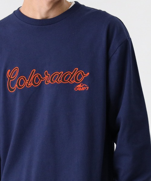 CAMP7(キャンプセブン)の「【CAMP7】刺繍ロンT(Tシャツ/カットソー・メンズ・グリーン/ホワイト/ネイビー・L/S/XL/M)」の12枚目の写真