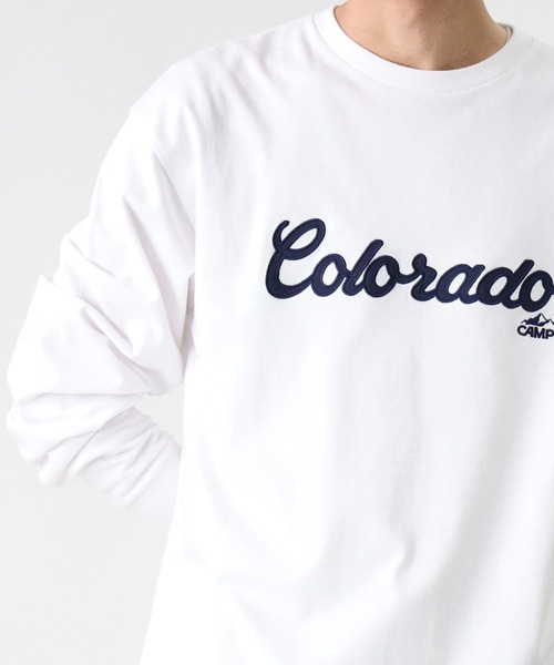 CAMP7(キャンプセブン)の「【CAMP7】刺繍ロンT(Tシャツ/カットソー・メンズ・グリーン/ホワイト/ネイビー・L/S/XL/M)」の6枚目の写真