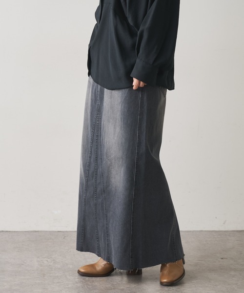 Omekashi（オメカシ）の「デニムリメイクスカート（デニムスカート・レディース・ネイビー/ブラック・38/36）」の19枚目の写真