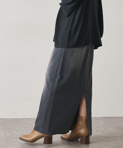 Omekashi（オメカシ）の「デニムリメイクスカート（デニムスカート・レディース・ネイビー/ブラック・38/36）」の10枚目の写真