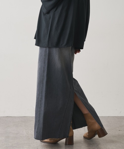 Omekashi（オメカシ）の「デニムリメイクスカート（デニムスカート・レディース・ネイビー/ブラック・38/36）」の16枚目の写真