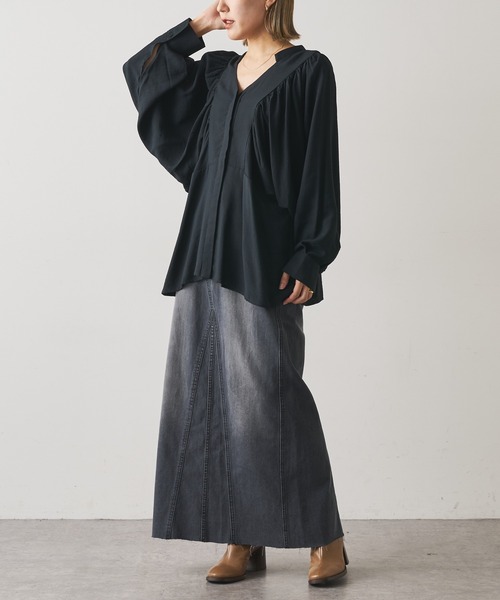 Omekashi（オメカシ）の「デニムリメイクスカート（デニムスカート・レディース・ネイビー/ブラック・38/36）」の8枚目の写真