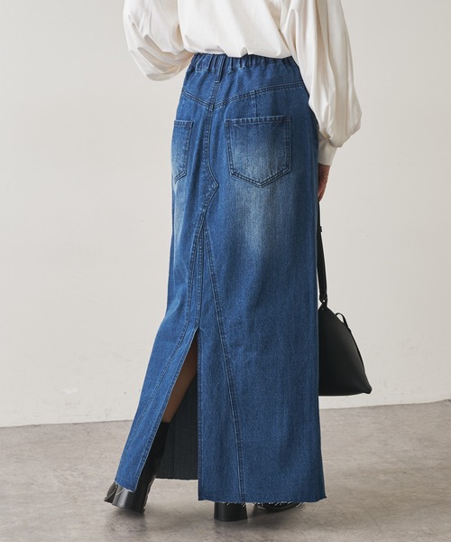 Omekashi（オメカシ）の「デニムリメイクスカート（デニムスカート・レディース・ネイビー/ブラック・38/36）」の18枚目の写真