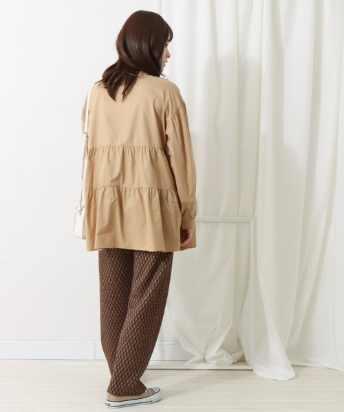 libelle more（リベル モア）の「2WAYティアードシャツブラウス（シャツ/ブラウス・レディース・オフホワイト/ライトグレー/ベージュ・M/L）」の8枚目の写真