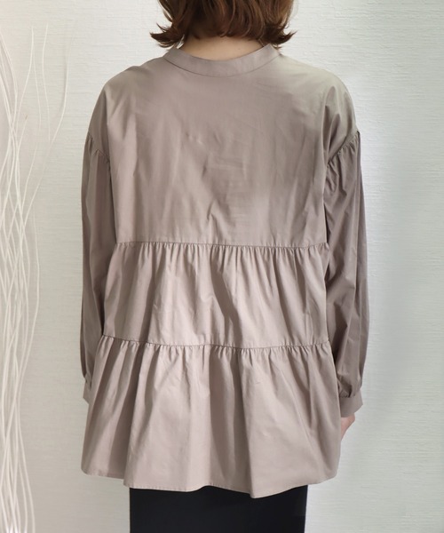 libelle more（リベル モア）の「2WAYティアードシャツブラウス（シャツ/ブラウス・レディース・オフホワイト/ライトグレー/ベージュ・M/L）」の21枚目の写真