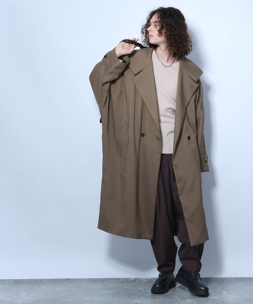 HARE（ハレ）の「2WAYドルマンコート(HARE)（チェスターコート・メンズ・ライトブラウン/ブラック/グリーン/ブラウン・MEDIUM/SMALL）」の18枚目の写真