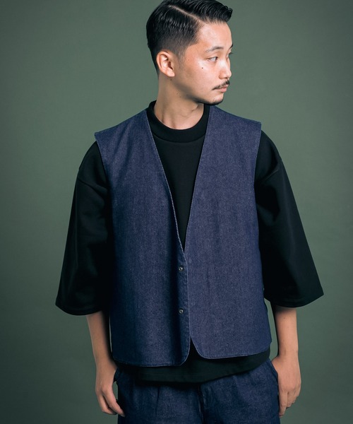 Uiscel（ユイセル）の「Uiscel　撥水デニムマルチベスト（ベスト・メンズ・ワンウォッシュ・ONE）」の14枚目の写真