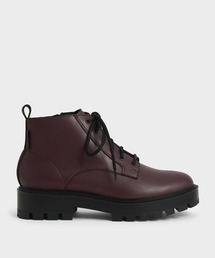 CHARLES & KEITH（チャールズ & キース）の「レースアップ チャンキーアンクルブーツ / Lace-Up Chunky Ankle Boots（ブーツ）」