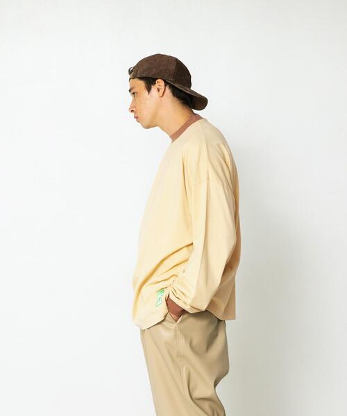 green label relaxing（グリーンレーベルリラクシング）の「【WEB限定】【別注】＜DISCUS ATHLETIC×GLR/ -or＞レイヤー 長袖 Tシャツ（Tシャツ/カットソー・メンズ・ホワイト/ネイビー/ライラック/ベージュ・S/L/M/XL）」の21枚目の写真