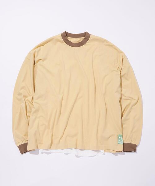 green label relaxing（グリーンレーベルリラクシング）の「【WEB限定】【別注】＜DISCUS ATHLETIC×GLR/ -or＞レイヤー 長袖 Tシャツ（Tシャツ/カットソー・メンズ・ホワイト/ネイビー/ライラック/ベージュ・S/L/M/XL）」の11枚目の写真