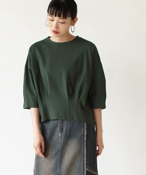 zootie（ズーティー）の「ダンボールニット［ボックスタックプルオーバー］（Tシャツ/カットソー・レディース・ブラック/ライトベージュ/ブラウン/ライトグリーン/ライトグレー/アイボリー/グリーン・M/L）」の15枚目の写真
