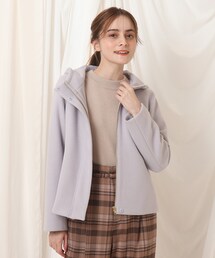 couture brooch（クチュールブローチ）の「◆【WEB限定サイズありSS－LL】軽くて暖かいバックフリルショートコート（ブルゾン）」
