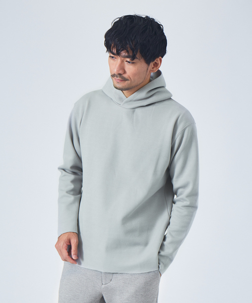 ABAHOUSE GRAY(アバハウスグレイ)の「【ダブルフェイス】配色 フード プルオーバー パーカー(パーカー・メンズ・スモークピンク/グレイッシュベージュ/モカ/ネイビー・48/46)」の15枚目の写真