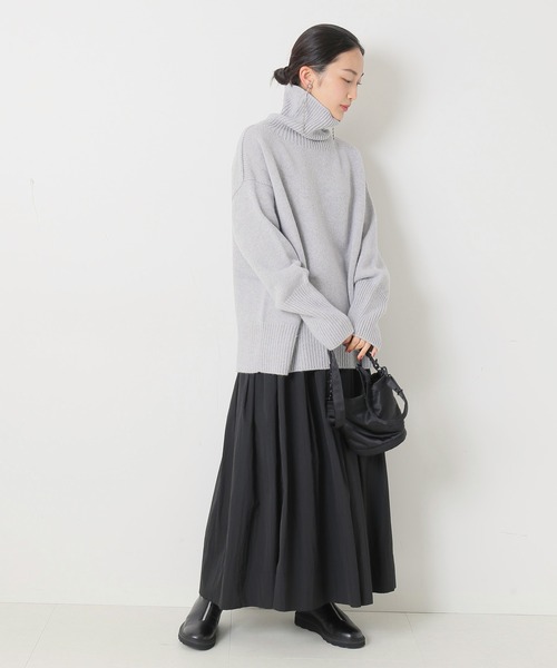 ISLAND TIDES（アイランドタイド）の「【ISLAND TIDES/アイランドタイド】ラムズウールタートルネック：ニット◆（ニット/セーター・レディース・ブラック/グレー/ベージュ/レッド・34）」の12枚目の写真