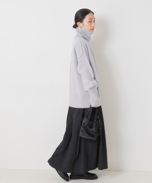 ISLAND TIDES（アイランドタイド）の「【ISLAND TIDES/アイランドタイド】ラムズウールタートルネック：ニット◆（ニット/セーター・レディース・ブラック/グレー/ベージュ/レッド・34）」の13枚目の写真