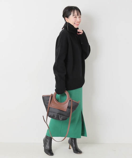 ISLAND TIDES（アイランドタイド）の「【ISLAND TIDES/アイランドタイド】ラムズウールタートルネック：ニット◆（ニット/セーター・レディース・ブラック/グレー/ベージュ/レッド・34）」の7枚目の写真