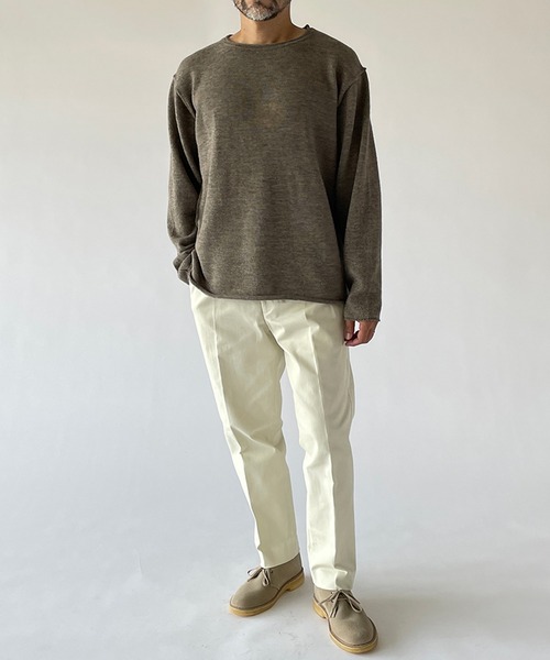 THIBAULT VAN DER STRAETE(ティボー・ヴァン・ダル・ストラット)の「【THIBAULT VAN DER STRAETE】ロールネックニットプルオーバー MEN(ニット/セーター・メンズ・ブラック/グレイッシュベージュ・MEDIUM/LARGE)」の5枚目の写真