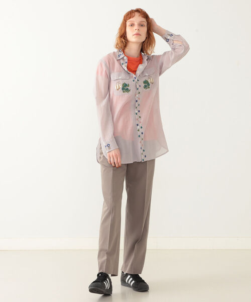 BEAMS BOY（ビームスボーイ）の「maturely / Pleats Slacks（スラックス・レディース・ブラック系その他3/ネイビー・0/1）」の4枚目の写真