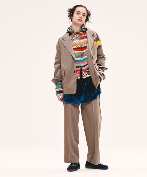 BEAMS BOY（ビームスボーイ）の「maturely / Pleats Slacks（スラックス・レディース・ブラック系その他3/ネイビー・0/1）」の11枚目の写真