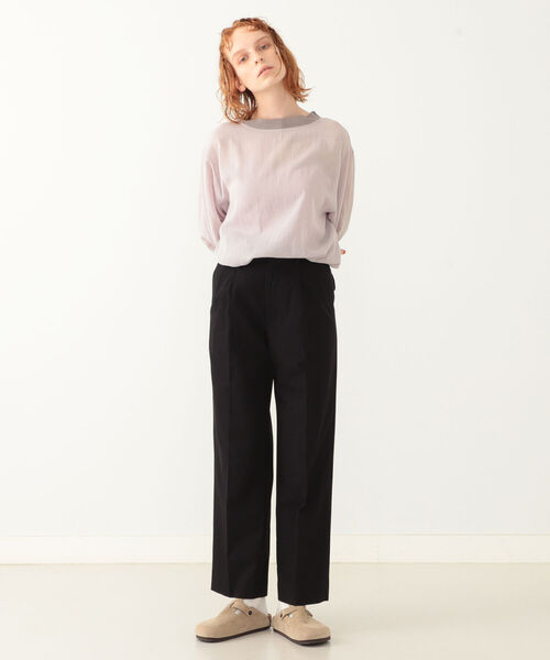 BEAMS BOY（ビームスボーイ）の「maturely / Pleats Slacks（スラックス・レディース・ブラック系その他3/ネイビー・0/1）」の19枚目の写真