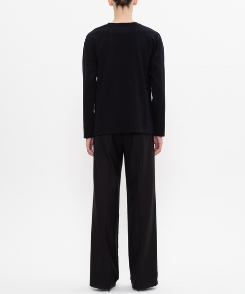 DRESSEDUNDRESSED（ドレスドアンドレスド）の「Invert Logo Print Long Sleeve T-Shirt（Tシャツ/カットソー・メンズ・ホワイト/ブラック・2/4/3）」の4枚目の写真