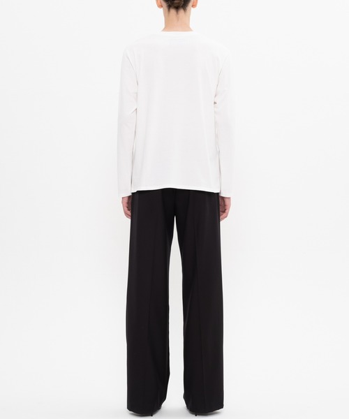 DRESSEDUNDRESSED（ドレスドアンドレスド）の「Invert Logo Print Long Sleeve T-Shirt（Tシャツ/カットソー・メンズ・ホワイト/ブラック・2/4/3）」の5枚目の写真