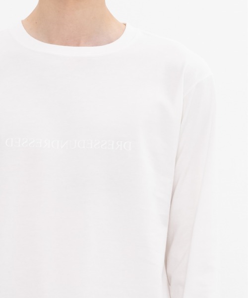 DRESSEDUNDRESSED（ドレスドアンドレスド）の「Invert Logo Print Long Sleeve T-Shirt（Tシャツ/カットソー・メンズ・ホワイト/ブラック・2/4/3）」の7枚目の写真