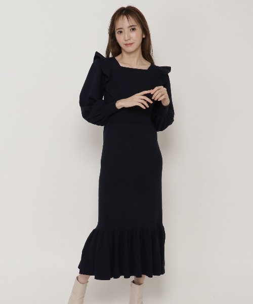 WILLSELECTION（ウィルセレクション）の「付け襟ニットワンピース