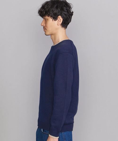 BEAUTY&YOUTH UNITED ARROWS（ビューティーアンドユースユナイテッドアローズ）の「BY ウォッシャブル ウールミックス トリム ニット（ニット/セーター・メンズ・ベージュ/コバルトブルー/ホワイト・S/XL/M/L）」の5枚目の写真