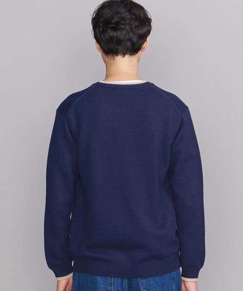 BEAUTY&YOUTH UNITED ARROWS（ビューティーアンドユースユナイテッドアローズ）の「BY ウォッシャブル ウールミックス トリム ニット（ニット/セーター・メンズ・ベージュ/コバルトブルー/ホワイト・S/XL/M/L）」の6枚目の写真