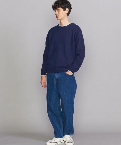 BEAUTY&YOUTH UNITED ARROWS（ビューティーアンドユースユナイテッドアローズ）の「BY ウォッシャブル ウールミックス トリム ニット（ニット/セーター・メンズ・ベージュ/コバルトブルー/ホワイト・S/XL/M/L）」の8枚目の写真
