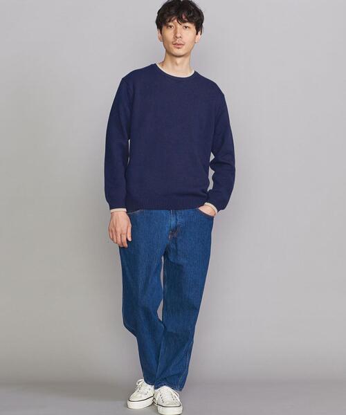 BEAUTY&YOUTH UNITED ARROWS（ビューティーアンドユースユナイテッドアローズ）の「BY ウォッシャブル ウールミックス トリム ニット（ニット/セーター・メンズ・ベージュ/コバルトブルー/ホワイト・S/XL/M/L）」の9枚目の写真